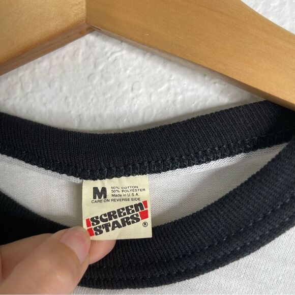 Vintage 1986 David Lee Roth World Tour Raglan 3/4 Sleeve Shirt Size Medium - Picture 3 of 6